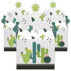 Big Dot of Happiness Prickly Cactus Party - Treat Box Party Favors - Fiesta Party Goodie Gable Boxes - Set of 12
