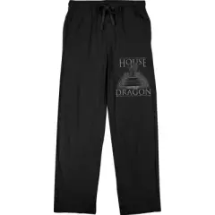 House Of The Dragon Throne Logo Unisex Adult Black Sleep Pajama Pants