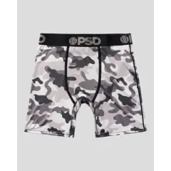 PSD Men's Camo Print Boxer Briefs 2pk - Gray/Black