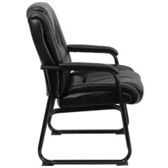 HERCULES Series 500 lb. Capacity Big & Tall Executive Side Chair Black Leather - Flash Furniture