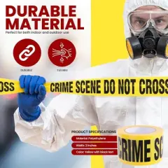 Pyle 4-Pack Crime Scene Do Not Cross Tape - 656 ft. Roll, UV-Resistant Polyethylene Warning Tape (PCSCTX4)