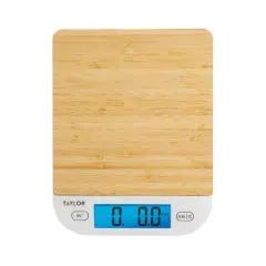Taylor Digital Kitchen 15lb Food Scale Eco-Friendly Bamboo&nbsp;
