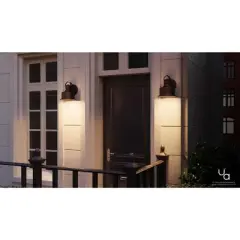 Urban Ambiance Luxury Luxe Industrial Outdoor Wall Light,  11-1/2"H x 11"W,  Olde Bronze Finish, UHP1042