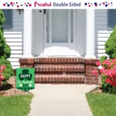 Big Dot of Happiness St. Patrick's Day - Outdoor Home Decorations - Double-Sided Saint Patty's Day Party Garden Flag - 12 x 15.25 inches
