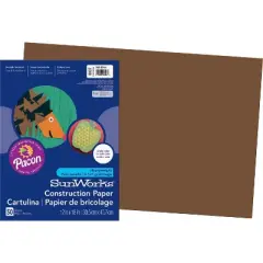 Pacon Construction Paper Smooth Textured 12"x18" 50/PK Dark Brown 6807