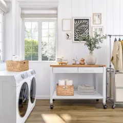 Seville Classics 2 pk 13.25" Natural Water Hyacinth Handwoven Storage Baskets