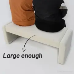 Kaia 47" Faux Shearling Look Waterfall Upholstered Bench-The Pop Maison