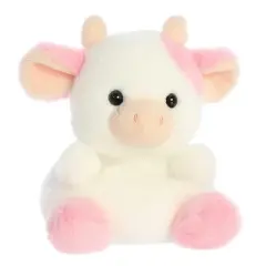 Aurora Mini Belle Strawberry Cow Palm Pals Adorable Stuffed Animal Pink 5"