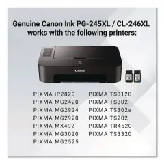 Canon PG-245XL/CL-246XL Ink Cartridge - Black/Tri-Color: High Yield, 2 Pack