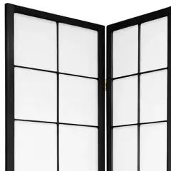 6 ft. Tall Zen Shoji Screen - Black (3 Panels)