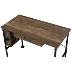 PAGED Gaming Desk Rectangular Home Office Desk with 1 Storage Drawer for Living Room, Left Facing Storage with 3 Tier Shelf