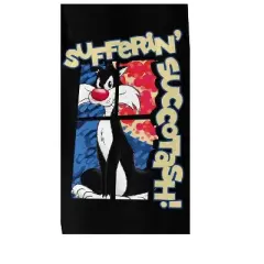 Looney Tunes Sylvester "Sufferin' Succotash!" Youth Black Graphic Jogger Pants