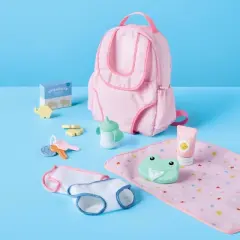 Baby Doll Diaper Bag Play Set - Gigglescape&trade;: Includes Diapers, Changing Pad & Toy Accessories