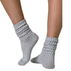 Gray Slouch Socks the Sock Panda (Adult Medium or Small Sizes) - Midweight