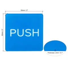 Unique Bargains Acrylic Self-Adhesive Business Square Push Pull Door Sign 4 Pcs