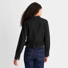 Women's Long Sleeve Ruched Button-Up Top - Future Collective&trade; with Reese Blutstein