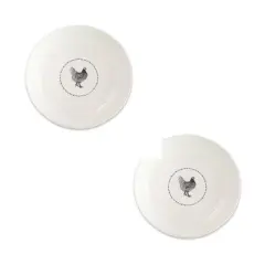 Stoneware Farmhouse Chicken Platter (Set of 2)