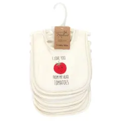 Touched by Nature Baby Organic Cotton Bibs 5pk, Tomatoes, One Size