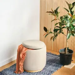 Round Upholstered Storage Ottoman - Room Essentials&trade;