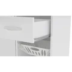 Compact Fruit Cabinet with 3 Baskets White - Polifurniture