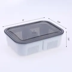 REGALWOVEN 5 Packs Leakproof Plastic Meal Prep Airtight Food Storage Containers 8"x 5.9"x 2.6"