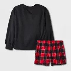 Girls' 2pc Full Sleeve Graphic Sweatshirt and Shorts Pajama Set - art class&trade;