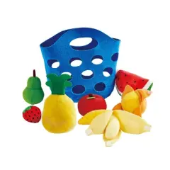 Hape Toddler Felt Fruit & Bread Baskets - Set of 2
