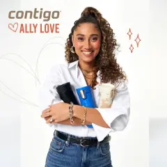 Contigo x Ally Love 16oz West Loop 3.0 Stainless Steel AutoSeal Travel Mug Oat Milk