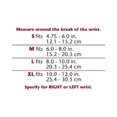 OTC Thumb Stabilizer, Flexible Stay, Select Series, Black, Right