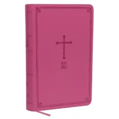 NKJV, Deluxe Gift Bible, Imitation Leather, Pink, Red Letter Edition - by  Thomas Nelson (Leather Bound)