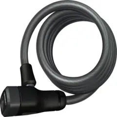 ABUS Star 4508 Keyed Coiled Cable Lock Black 150cm x 8mm Without Bracket