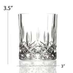 Lorren Home Trends Opera Crystal Double Old Fashionl set of 6
