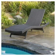 Toscana Wicker Patio Lounge: Christopher Knight Home, Adjustable, All-Weather, Iron Frame