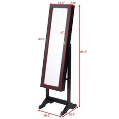 Costway Mirrored Jewelry Cabinet Storage Organizer Drawers