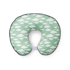 Bacati - 3 pc Clouds in the City Mint Gray Hugster Feeding & Infant Support Nursing Pillow 