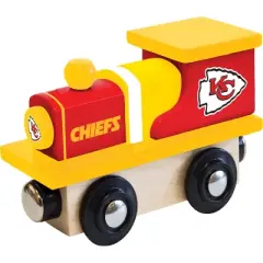 MasterPieces Officially Licensed NFL Kansas City Chiefs Wooden Toy Train Engine For Kids