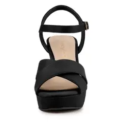 Allegra K Women's Platform Chunky Heels Slingback Sandals