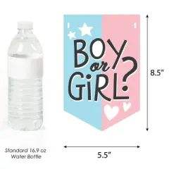 Big Dot of Happiness Baby Gender Reveal - Team Boy or Girl Party Bunting Banner - Party Decorations - Gender Reveal