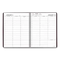 Weekly Appointment Book, 11 x 8.25, Winestone Cover, 13-Month: Jan 2026 to Jan 2027
