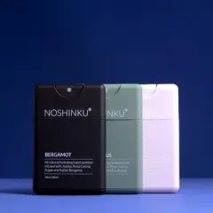 NOSHINKU Discovery Refillable Nourishing Pocket Sanitizer - Cedar, Rosemary, Lavender & Eucalyptus Scent - 1.8oz/3pk