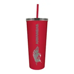 NCAA Arkansas Razorbacks 24oz Skinny Tumbler with Straw