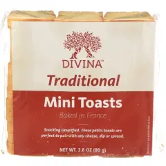 Divina Traditional Mini Toasts - Case of 24 - 2.82 oz