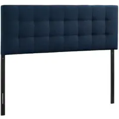 Full Lily Upholstered Fabric Headboard Navy - Modway