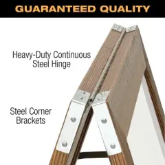 Excello Global Products 40" x 22" Indestructible A-Frame Whiteboard - Brown