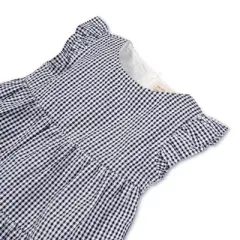 Hope & Henry Girls' Organic Cotton Flutter Sleeve Short Tiered Dress, Toddler