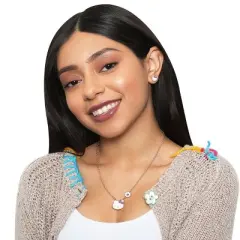 Hello Kitty Girls Necklace Stud Earrings Jewelry Set - 18+3"