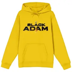 Black Adam Text Logo Men's Yellow Sweatshirt