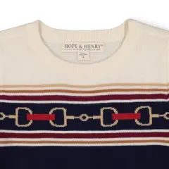 Hope & Henry Girls' Organic Cotton Bubble Sleeve Sweater Dress, Infant