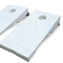 Driveway Games All Weather Indoor/Outdoor Cornhole Game Set with 2 Target Boards and 8 Bean Bags - White