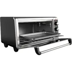 BLACK+DECKER 8-Slice Extra Wide Convection Toaster Oven, TO3250XSB, Fits 9"x13" Oven Pans and 12" Pizza, Stainless Steel/Black